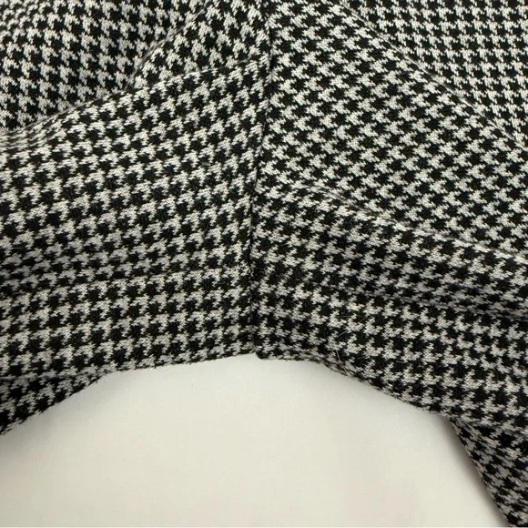 Free People Josie Houndstooth Wide Leg Pants Trousers Black White High Rise Boho